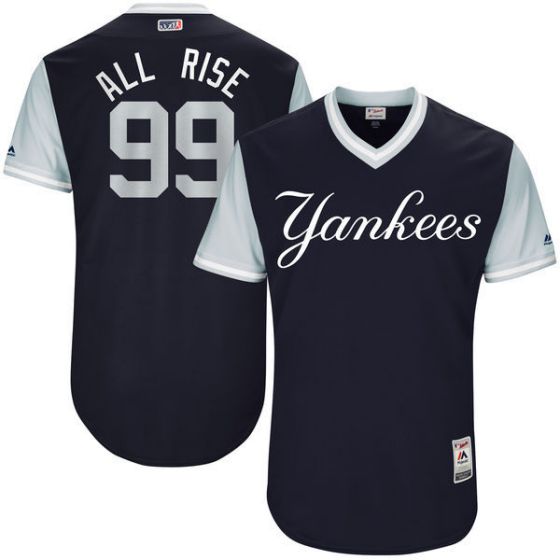 Men New York Yankees 99 All Rise Blue New Rush Limited MLB Jerseys